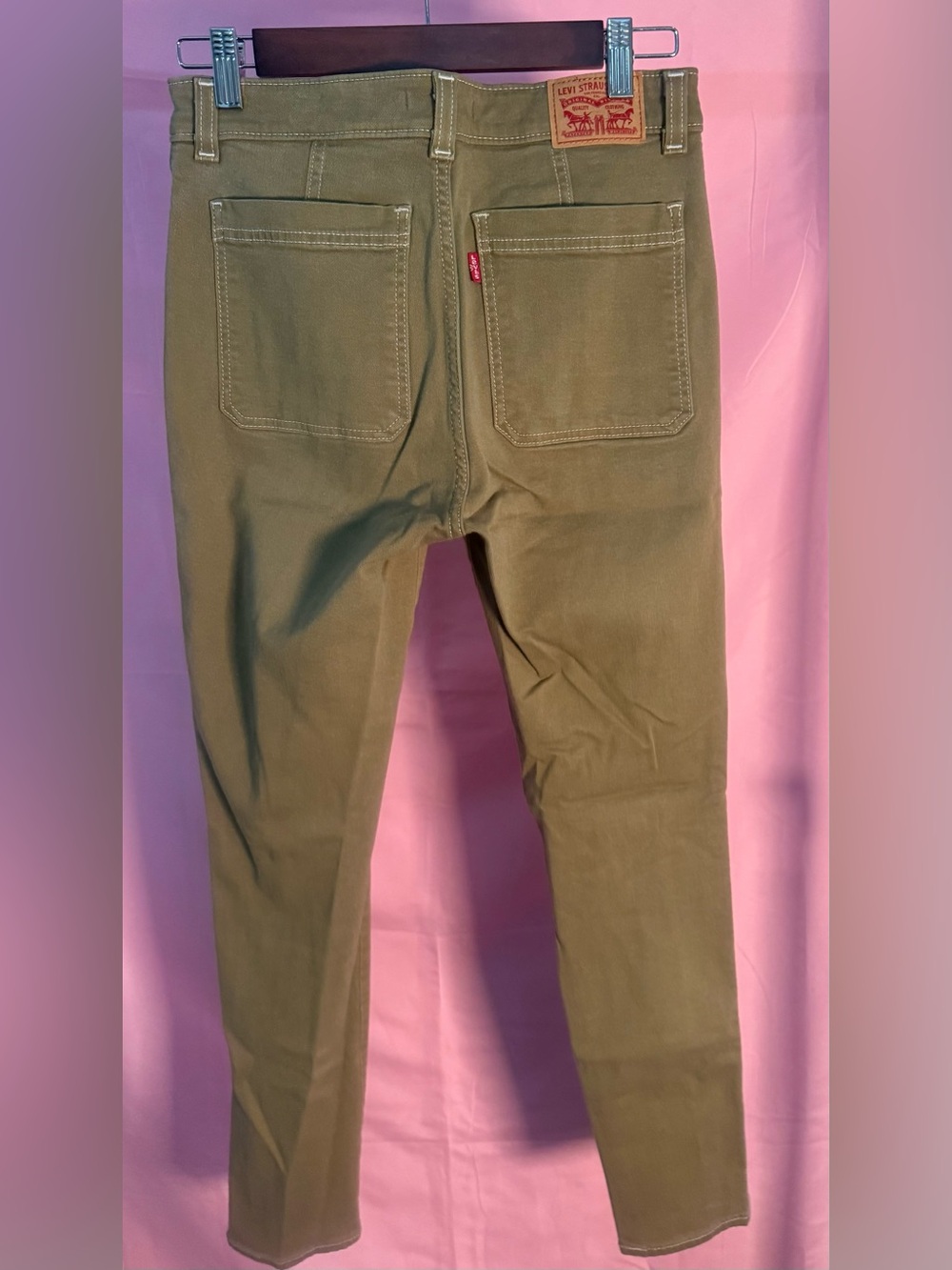 Levi jeans olive green skinny jeans 721 highrise skinny size 28 - Picture 3 of 4